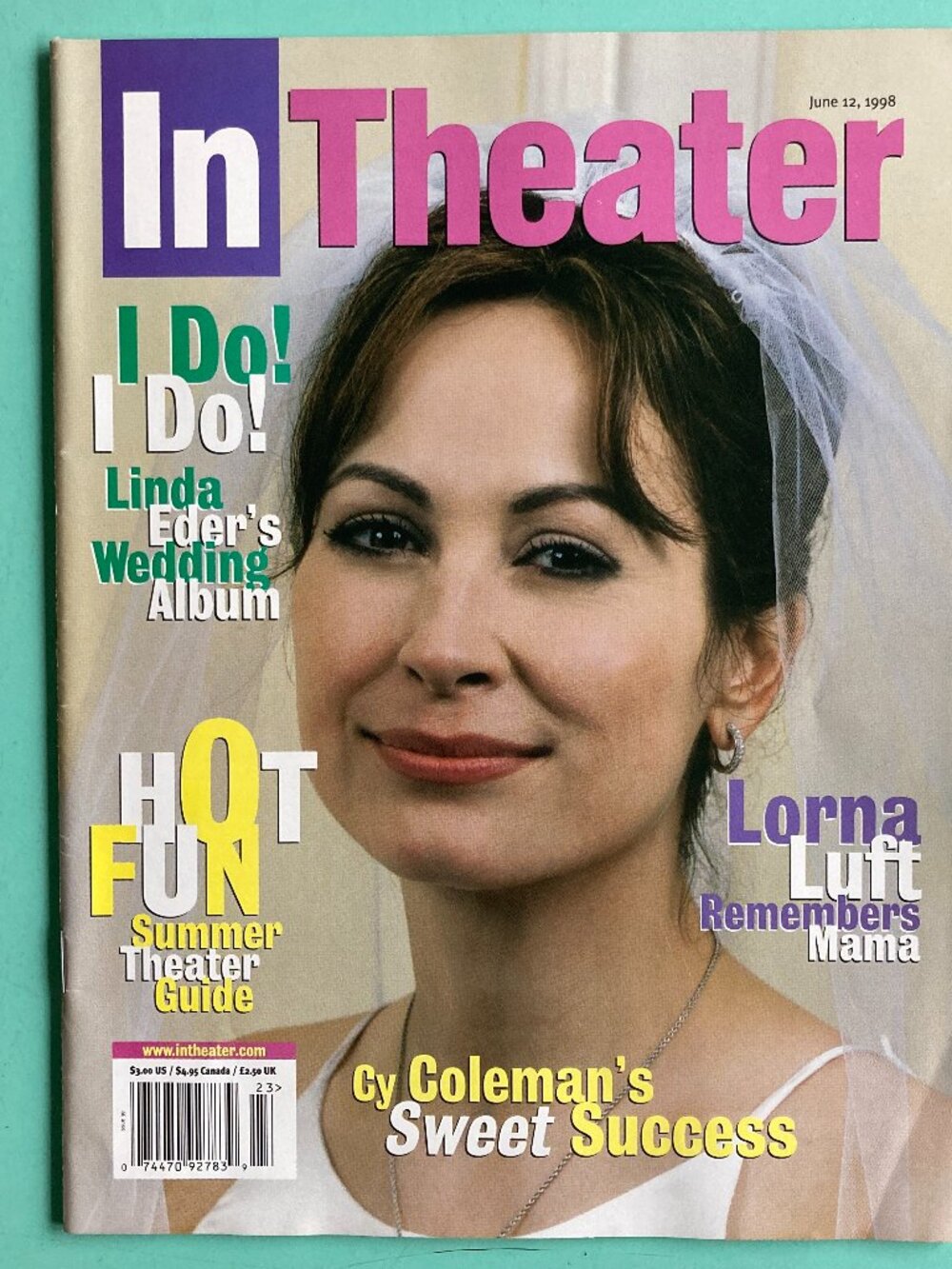 Linda Eder In theater Magazine June 12, 1998 Lorna Luft & Cy Coleman No Address
